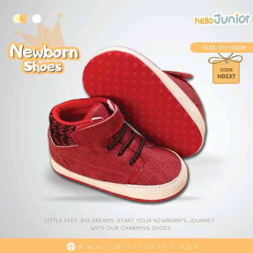 Hello Junior baby shoes for newborn to 18 month, made with cotton and rubber sole