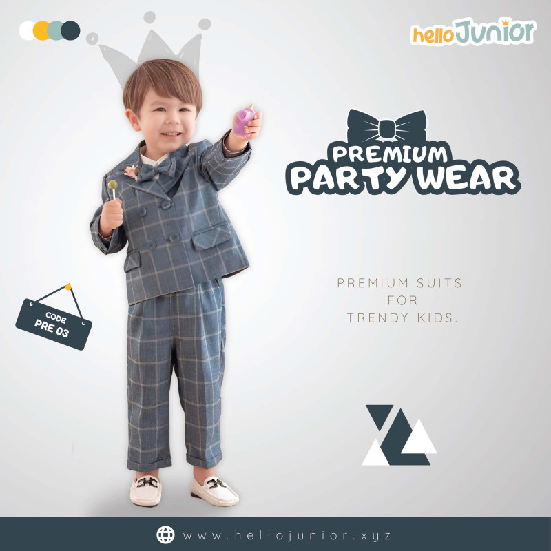 Hello Junior Premium Kids Party Wear, Premium Baby Suit, Kids Party Dress for 06 month to 08 years