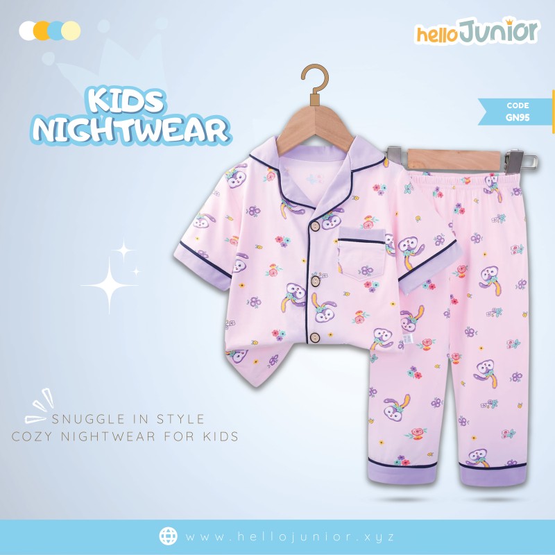 Hello Junior Kids Nightwear / PJ Set / Night Dress (6 Months to 11 Years)