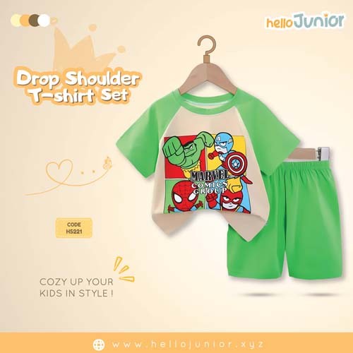 Hello Junior Drop Shoulder T-Shirt for Kids (6 Months to 11 Years)