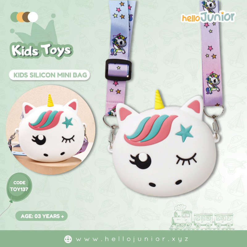 Unicorn theme Silicone Waterproof Bag for Baby Girl