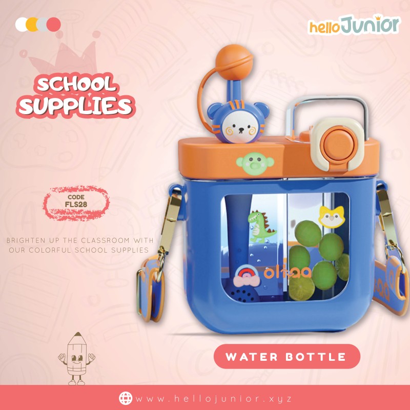 Kids Walkie-Talkie Style Dual Sipper Bottle (580ML) , BPA Free