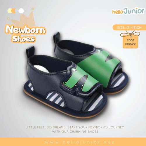 Hello Junior baby shoes for newborn to 18 month, made with cotton and rubber sole