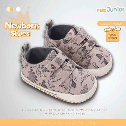 Hello Junior baby shoes for newborn to 18 month, made with cotton and rubber sole