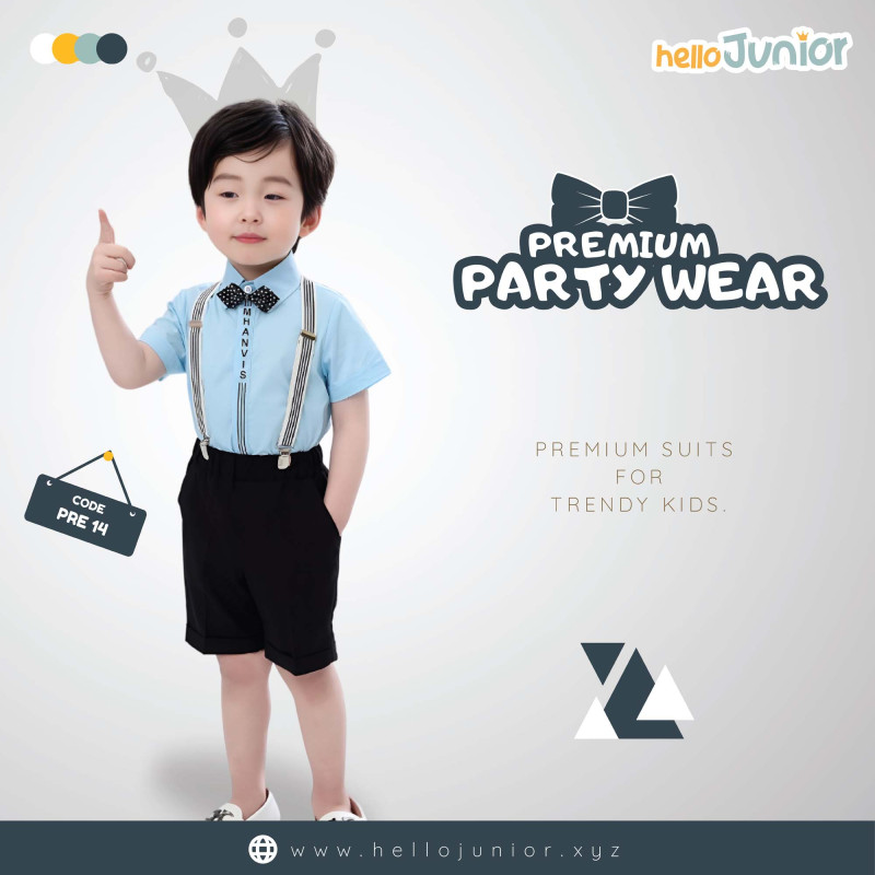 Hello Junior Premium Kids Party Wear, Premium Baby Suit, Kids Party Dress for 06 month to 08 years