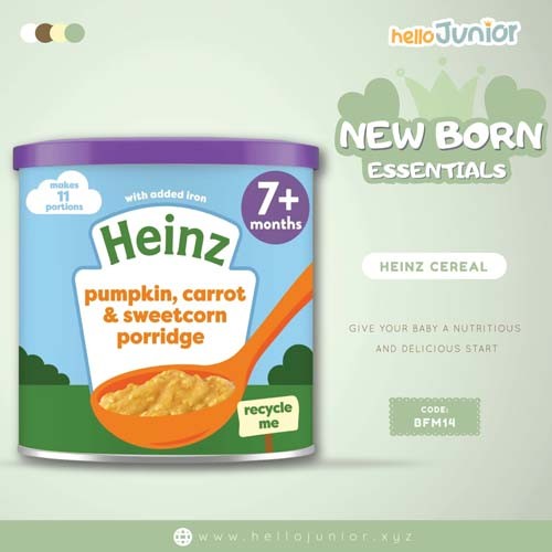 Heinz Multigrain Pumpkin, Carrot & Sweetcorn Porridge For 7+ Months