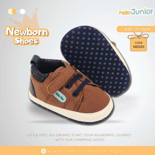 Hello Junior baby shoes for newborn to 18 month, made with cotton and rubber sole