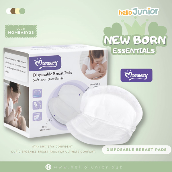 Momeasy Disposable Breast Pads (24pcs) Ultra-absorbent, Soft, and Breathable