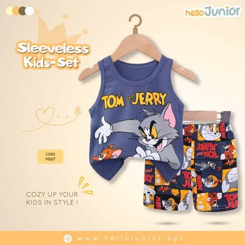 Hello Junior Sleeveless / Maggie sleeve T-Shirt for Kids (6 Months to 11 Years)