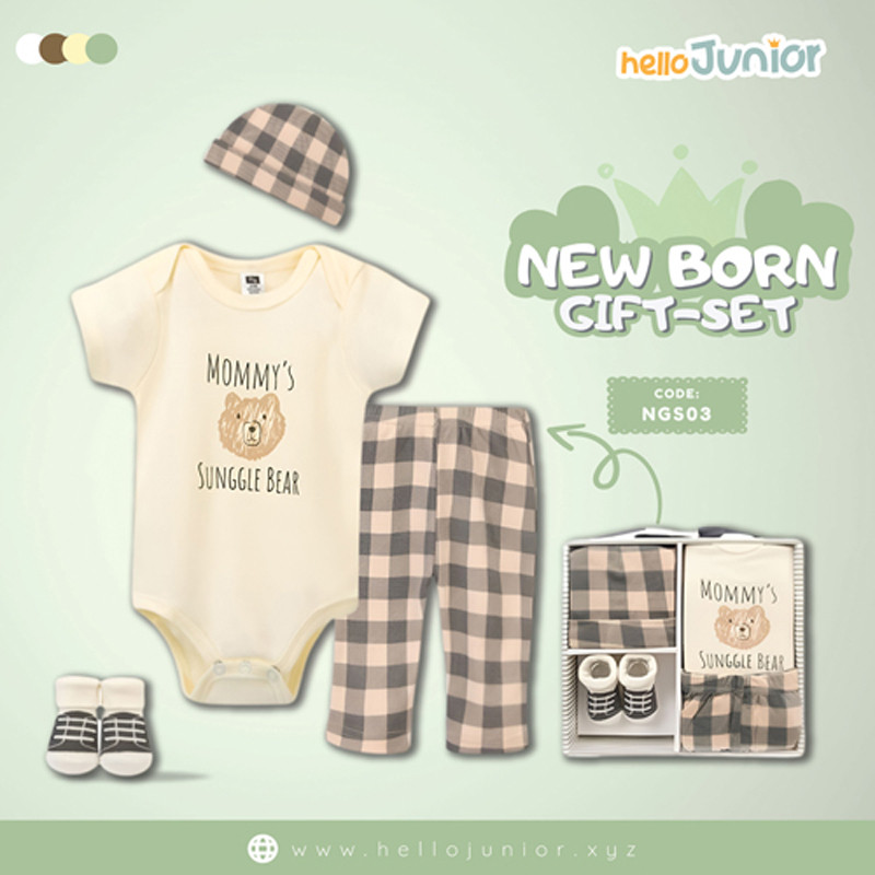 Hello Junior Clothing Gift Set 4 pcs for 0-6 Months