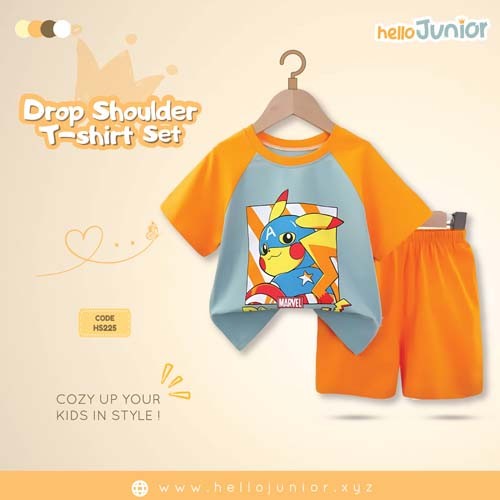 Hello Junior Drop Shoulder T-Shirt for Kids (6 Months to 11 Years)