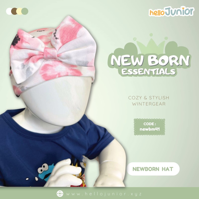 Newborn Baby Girl Hat, New born essentials 0-12 month