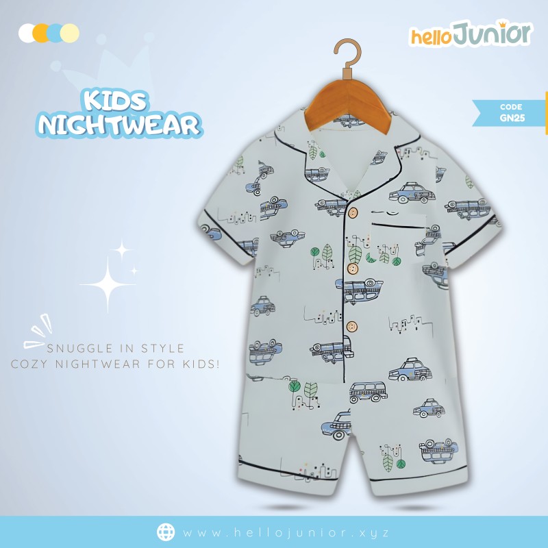 Hello Junior Kids Nightwear / PJ Set / Night Dress (6 Months to 11 Years)