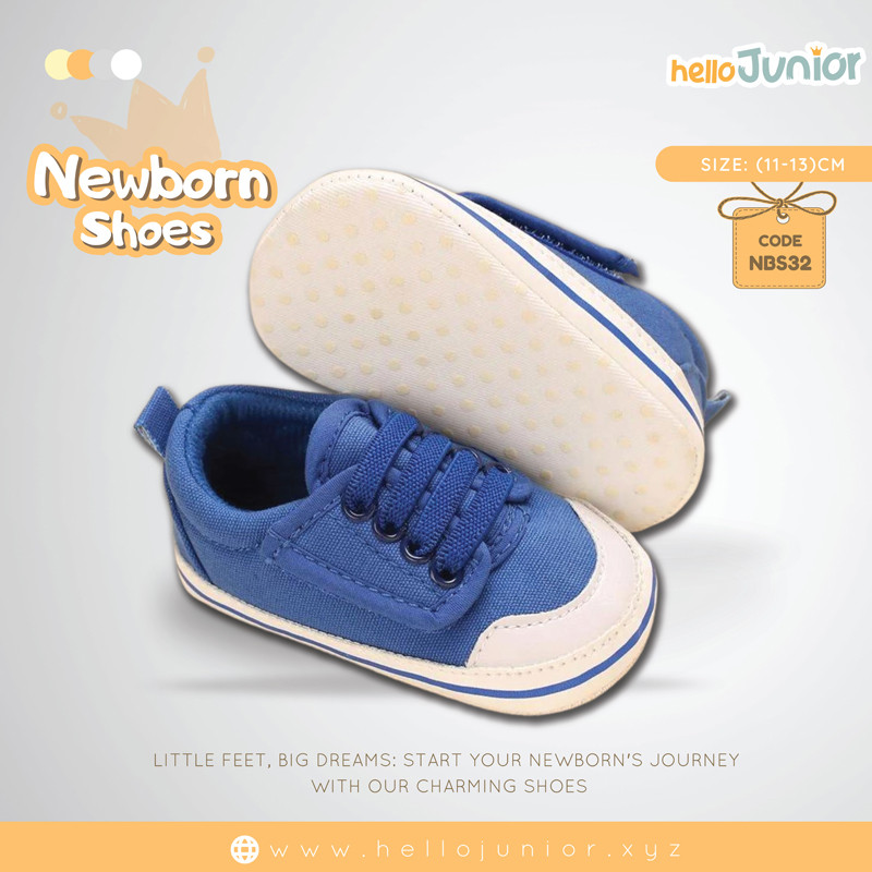 Hello Junior baby shoes for newborn to 18 month, made with cotton and rubber sole