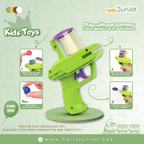 EVA Carrot Flying Disc Launcher – Mini Outdoor Interactive Toy for Kids (Green)