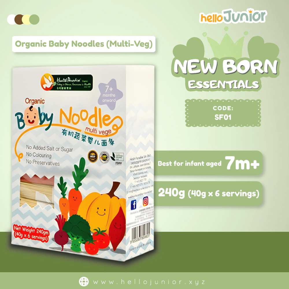 Health Paradise Organic Baby Noodles Multi-Veg 240g | Natural Baby Food 7+ Months