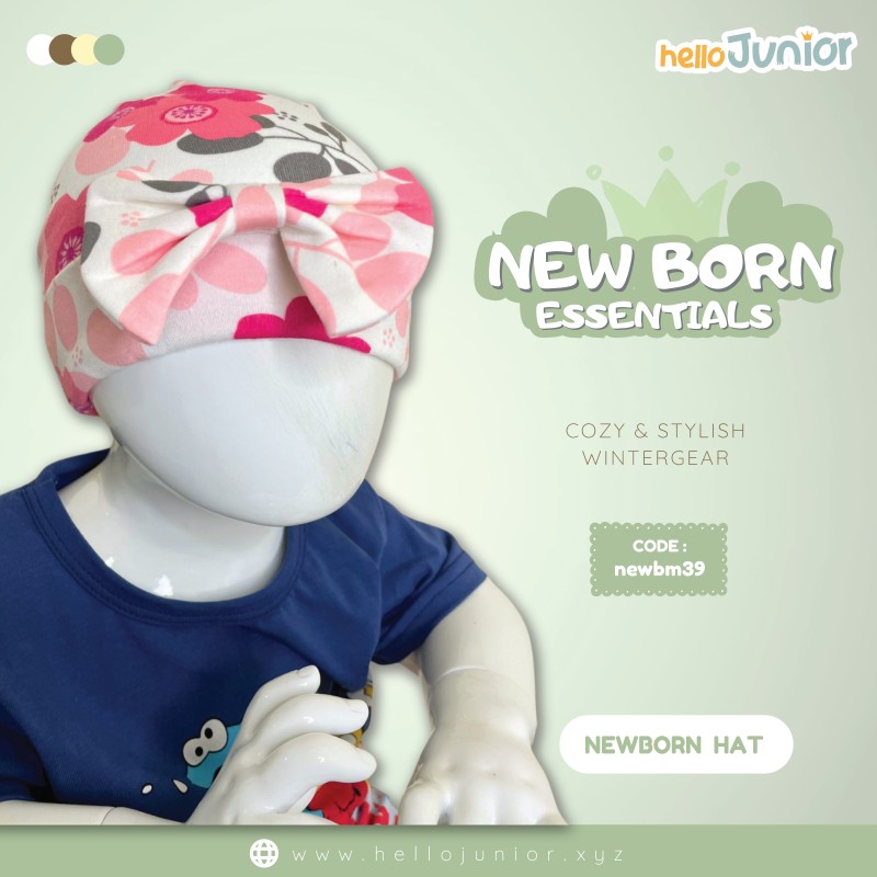 Newborn Baby Girl Hat, New born essentials 0-12 month