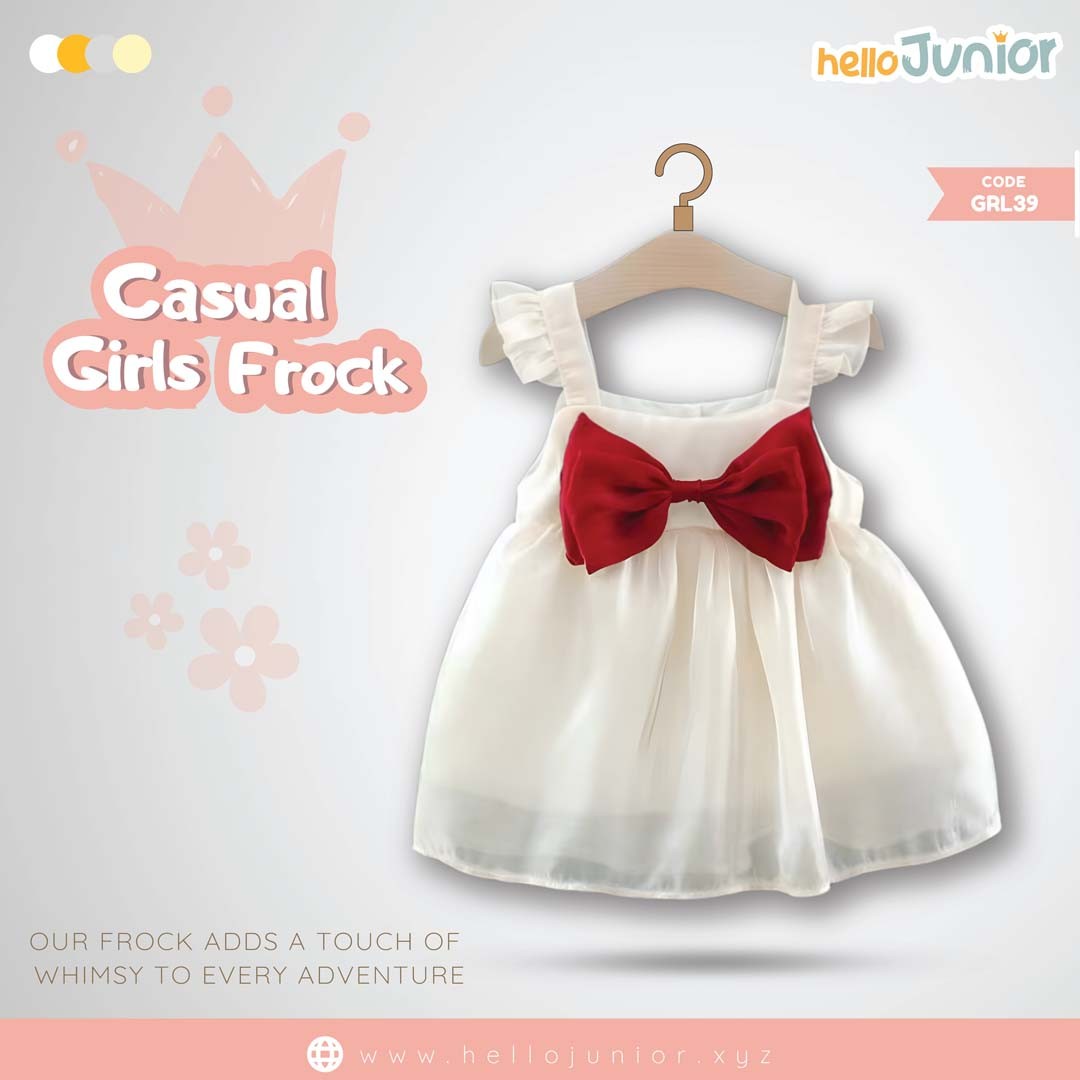 Hello Junior Casual Girls Frock (6 Months to 03 Years)