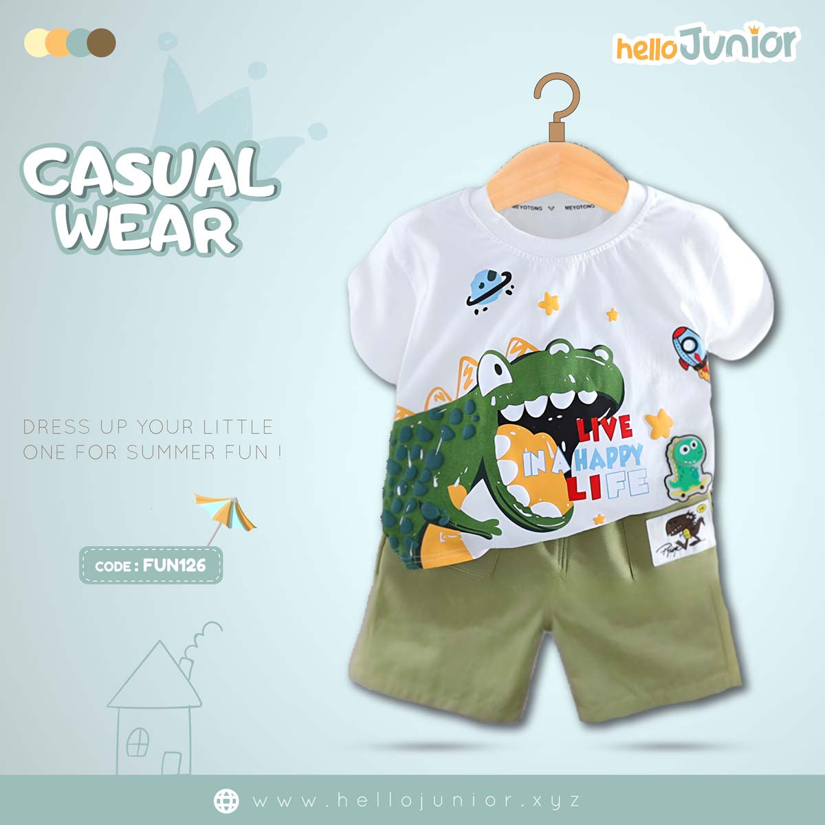 Hello Junior Kids Casual Wear / Dress for 6 Months to 5 Years