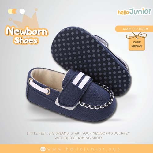 Hello Junior baby shoes for newborn to 18 month, made with cotton and rubber sole