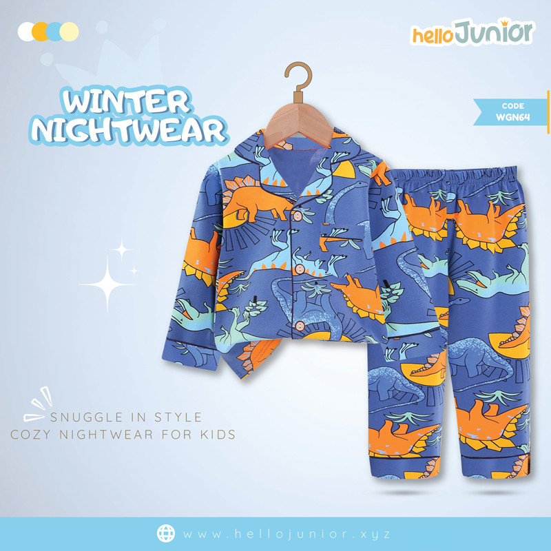 Hello Junior Kids Winter Nightwear / PJ Set / Night Dress (6 Months to 11 Years)