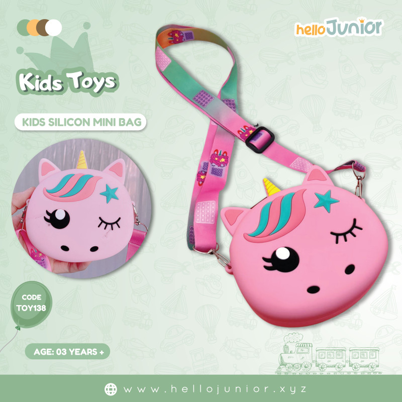 Unicorn theme Silicone Waterproof Bag for Baby Girl