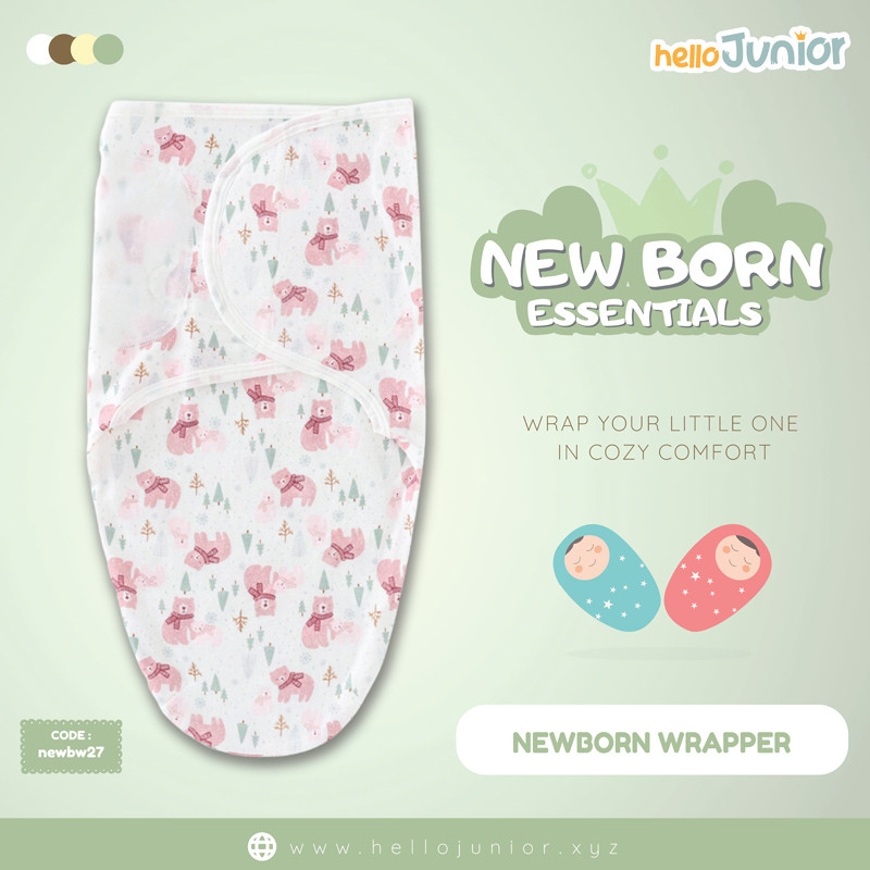 Infant Cotton Swaddle Wrap / Newborn Baby Wrapper for 0-12 months