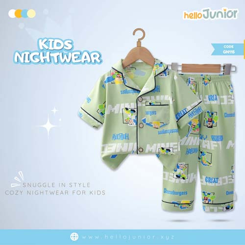 Hello Junior Kids Nightwear / PJ Set / Night Dress (6 Months to 11 Years)