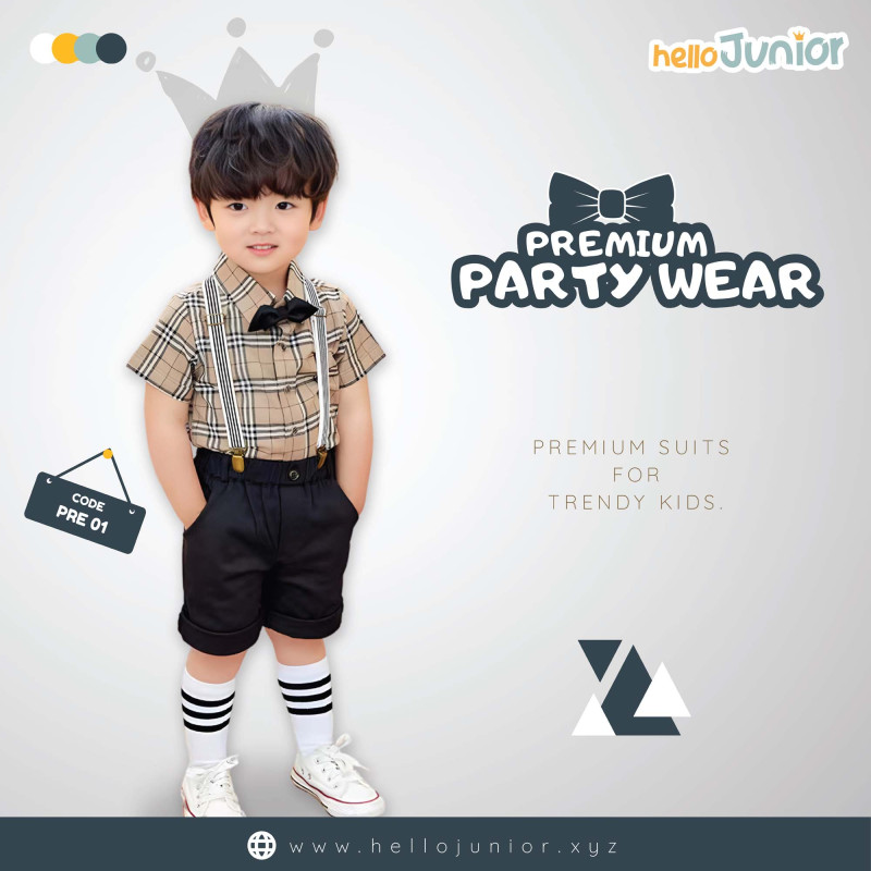 Hello Junior Premium Kids Party Wear, Premium Baby Suit, Kids Party Dress for 06 month to 08 years