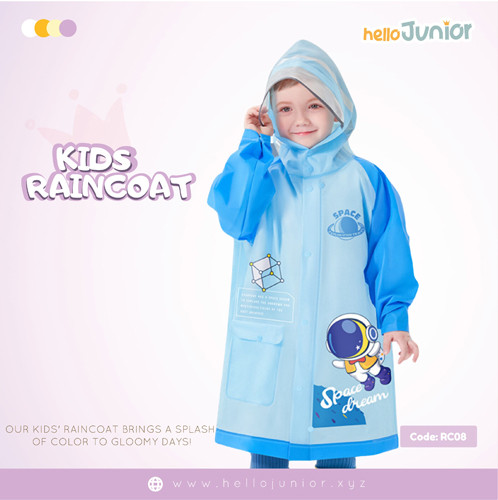 Hello Junior Kids Raincoat for 03-11 years , Multicolor