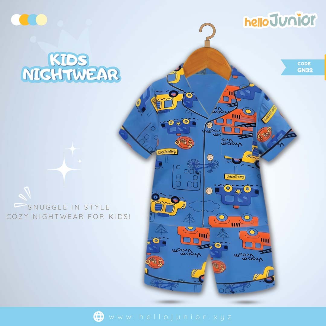 Hello Junior Kids Nightwear / PJ Set / Night Dress (6 Months to 11 Years)