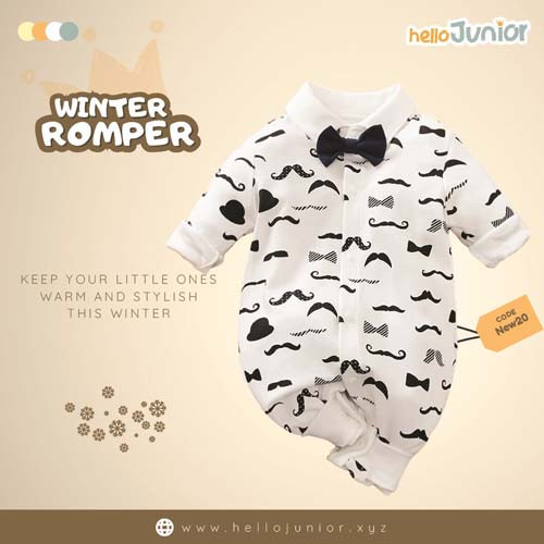 Hello Junior Kids Winter Romper, Newborn baby dress 0 month to 09 month