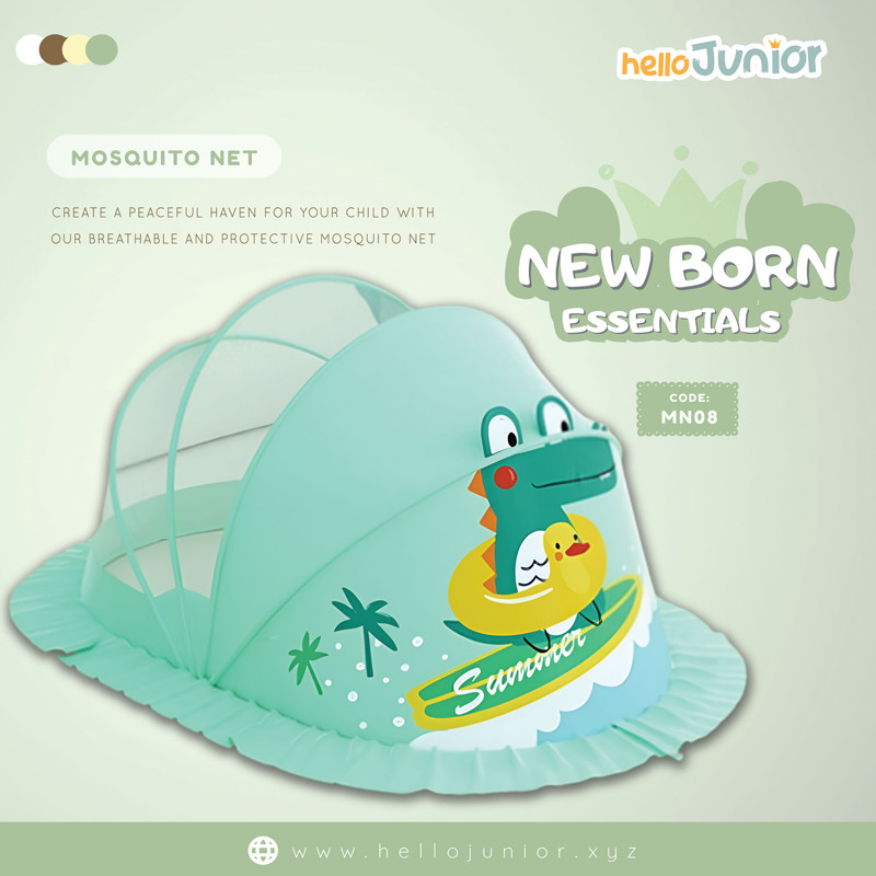 Hello Junior Newborn Baby Premium Mosquito Net, Light green