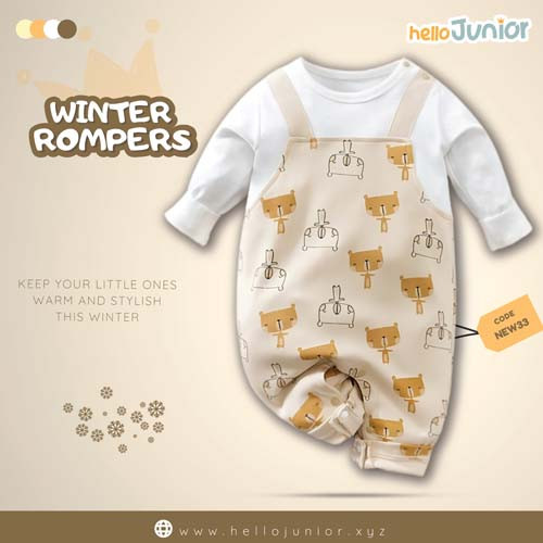 Hello Junior Kids Winter Romper, Newborn baby dress 0 month to 09 month