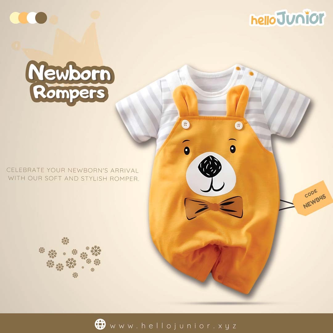 Hello Junior Kids Summer Romper, Newborn baby dress 0 month to 09 month