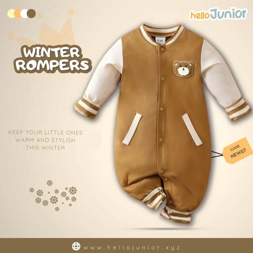 Hello Junior Kids Winter Romper, Newborn baby dress 0 month to 09 month