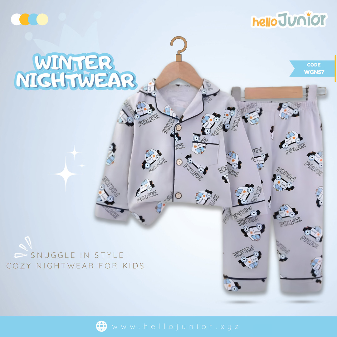 Hello Junior Kids Winter Nightwear / PJ Set / Night Dress (6 Months to 11 Years)