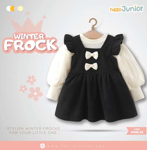 Hello Junior Winter Girls Frock for 06 Months to 05 Years