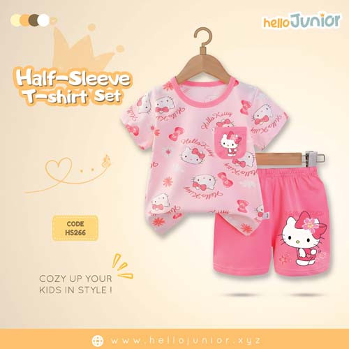 Hello Junior Half Sleeve T-Shirt for Kids (6 Months to 11 Years)