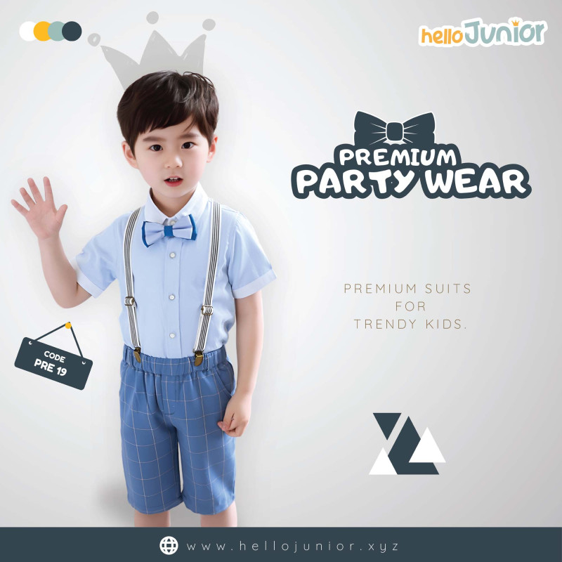 Hello Junior Premium Kids Party Wear, Premium Baby Suit, Kids Party Dress for 06 month to 08 years