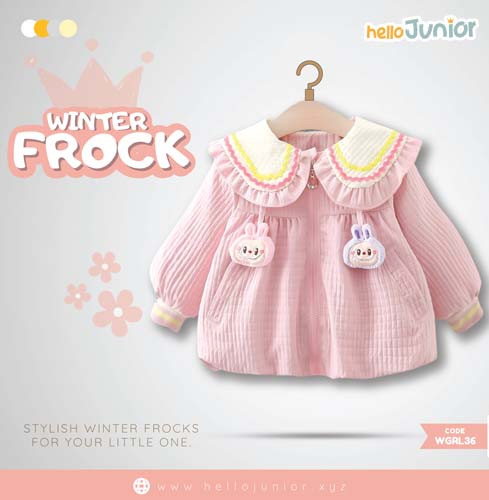 Hello Junior Winter Girls Frock for 06 Months to 05 Years