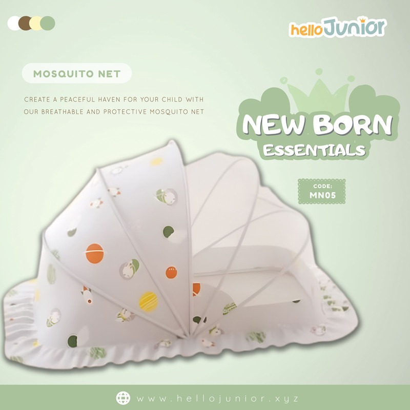 Hello Junior Newborn Baby Premium Mosquito Net, Deep white