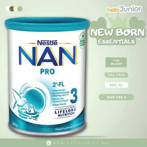 Nestlé NAN PRO 3 with 2'-FL: Lifelong Nutrition for 12 Months plus , Made in Switzerland, 800g