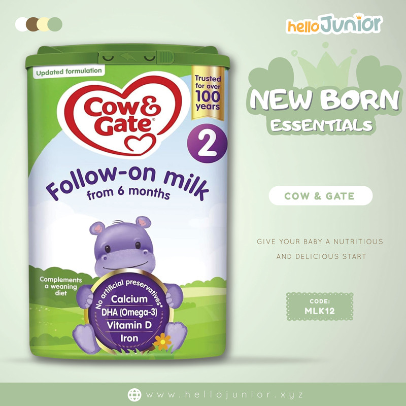 Cow & Gate 2 Follow-On Baby Milk Powder Formula – 800g (6-12 Months)