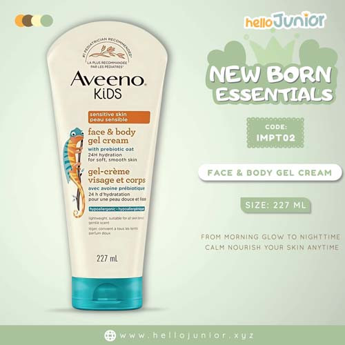 Aveeno Kids Sensitive Skin Face & Body Gel Cream – 227ml
