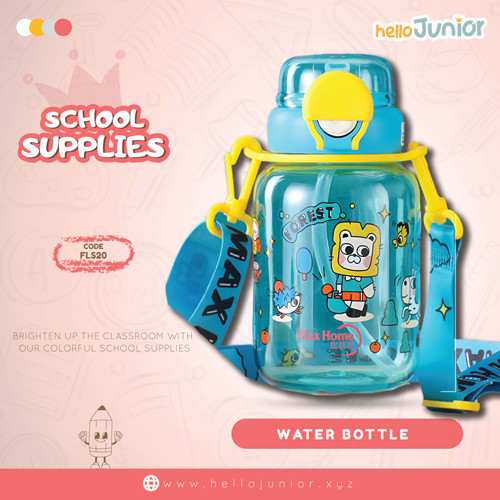 Hello Junior Water Bottle for Kids / Mum pot for Little Ones, Multicolor 700 ml, BPA free