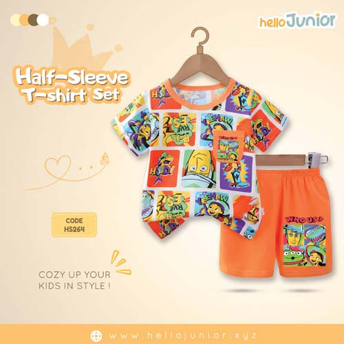Hello Junior Half Sleeve T-Shirt for Kids (6 Months to 11 Years)