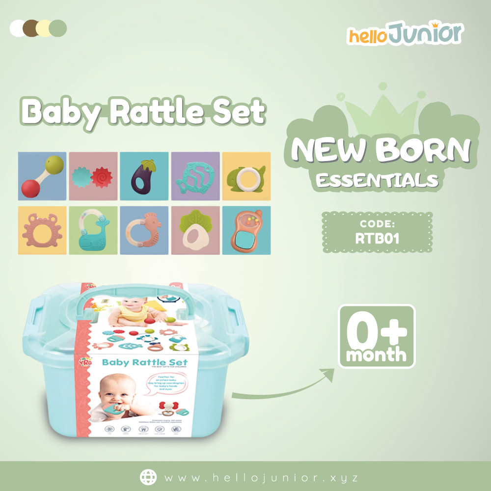 Baby Rattle Set – 13 Pcs | Fun & Safe Teething & Rattle Toys for Toddlers (3+ Years)