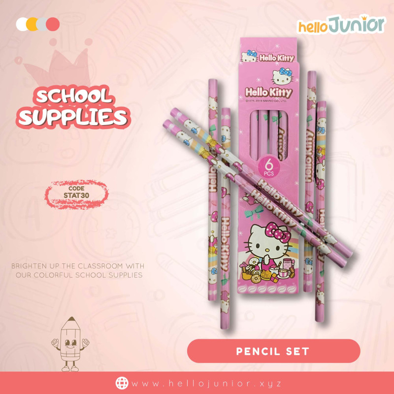 Stationery Pencil Set for students / Kids, Multicolor, 6 pcs