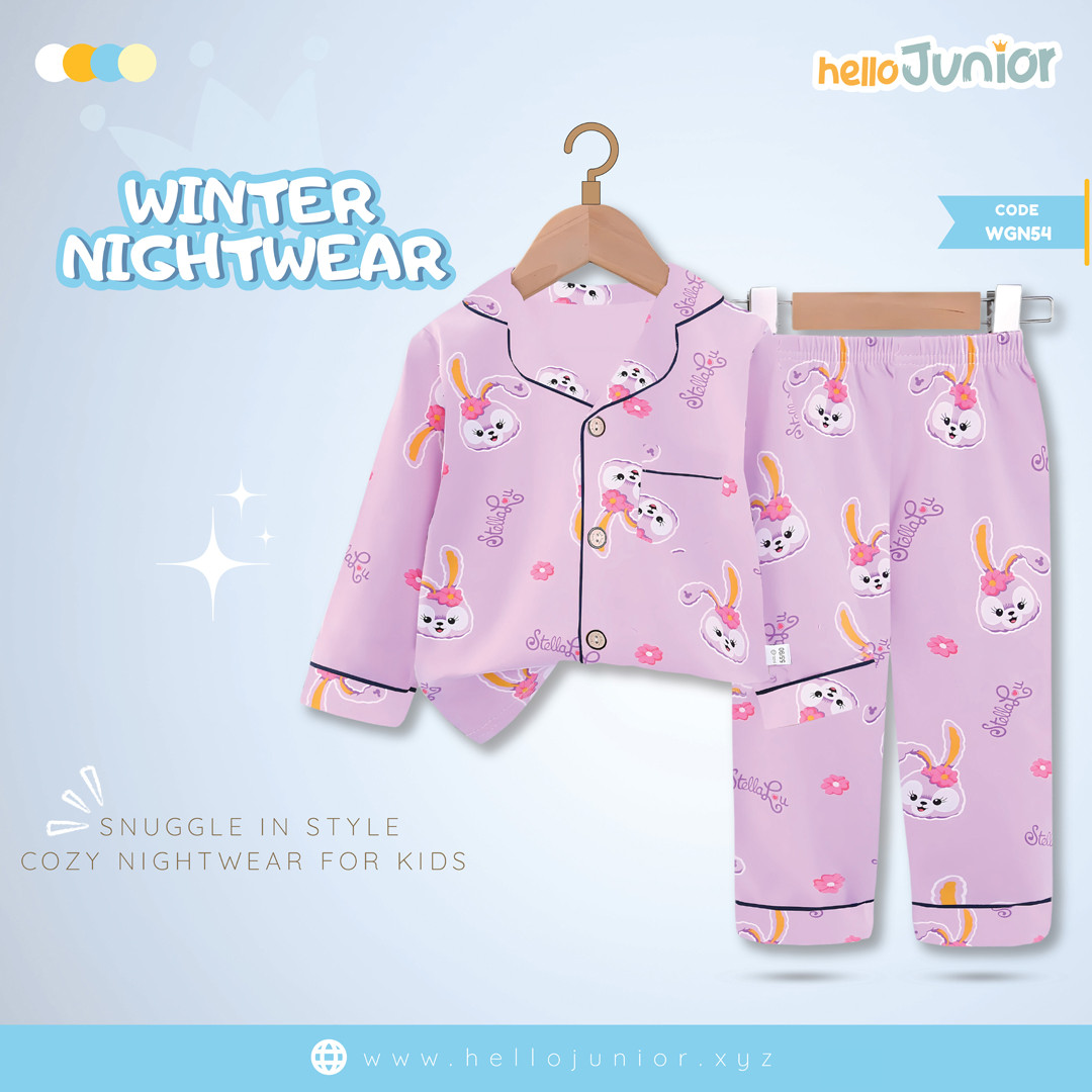 Hello Junior Kids Winter Nightwear / PJ Set / Night Dress (6 Months to 11 Years)